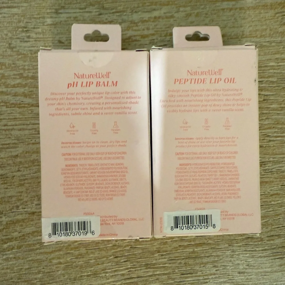 pH Lip Balm and Peptide Lip Oil - Light Pink Set